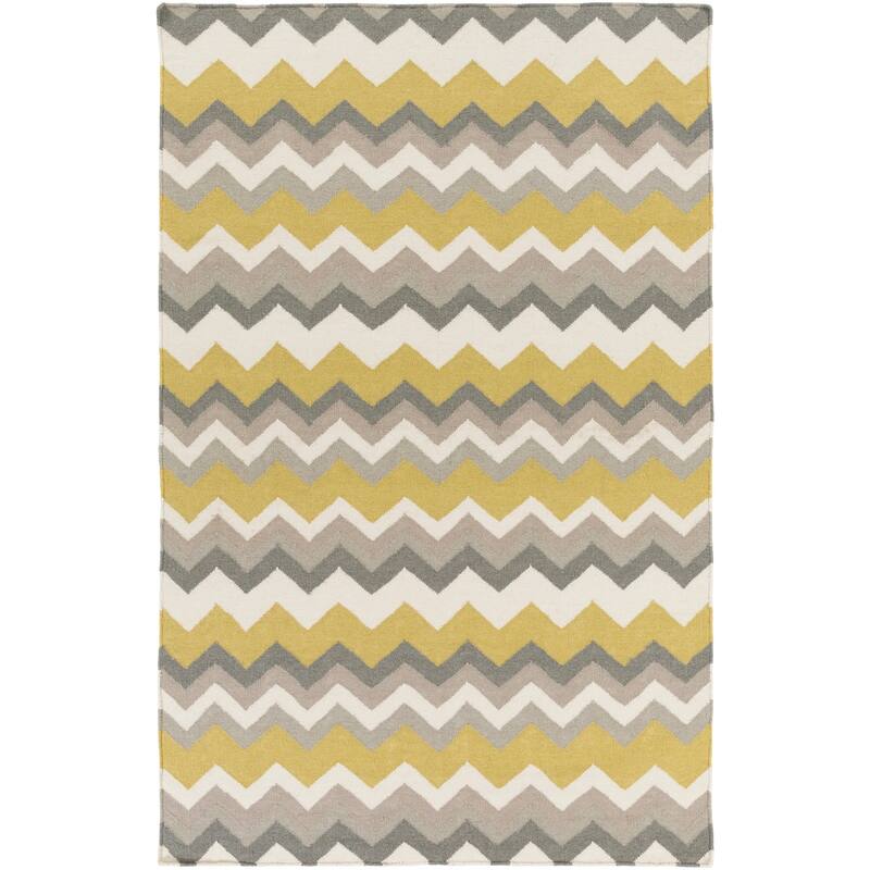 Hand-woven Chevron Wool Area Rug