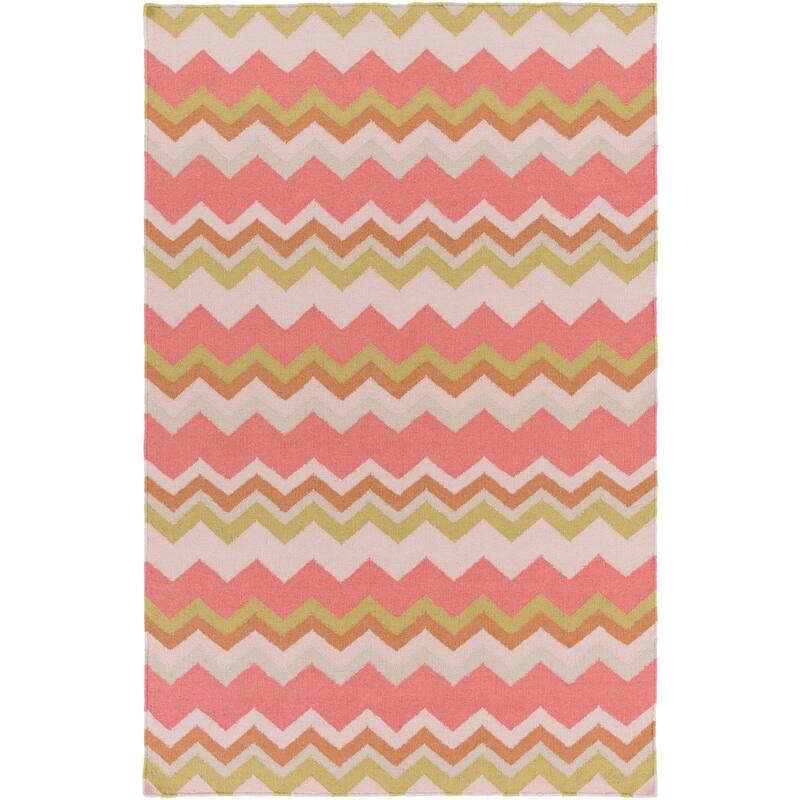 Hand-woven Chevron Wool Area Rug