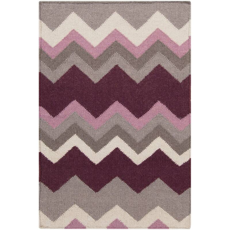 Hand-woven Chevron Wool Area Rug