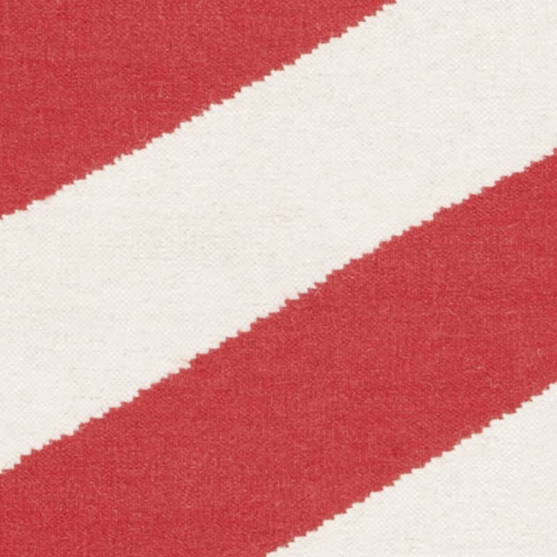 Hand-woven Tomato Chevron Orange/ Red Wool Area Rug - 2' x 3'/Surplus