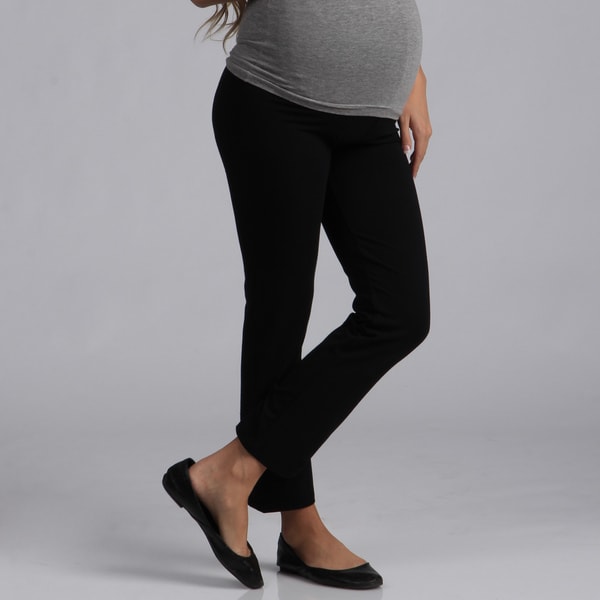 Ashley Nicole Maternity Women's Black Petite Leggings - Overstock - 7636911