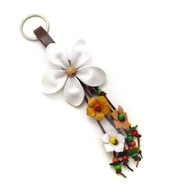 In Bloom Red Daisy Keychain