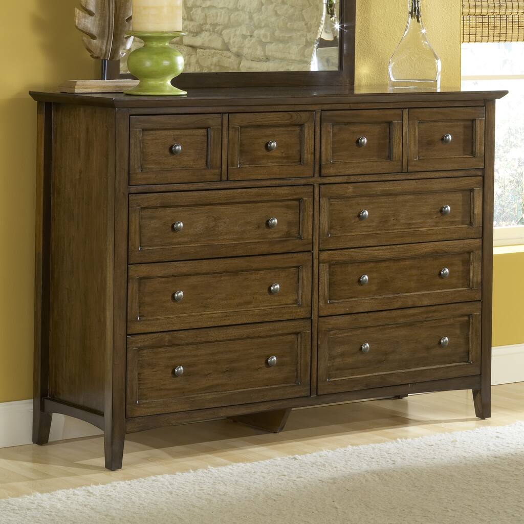 Modern Shaker 8-drawer Mahogany Dresser