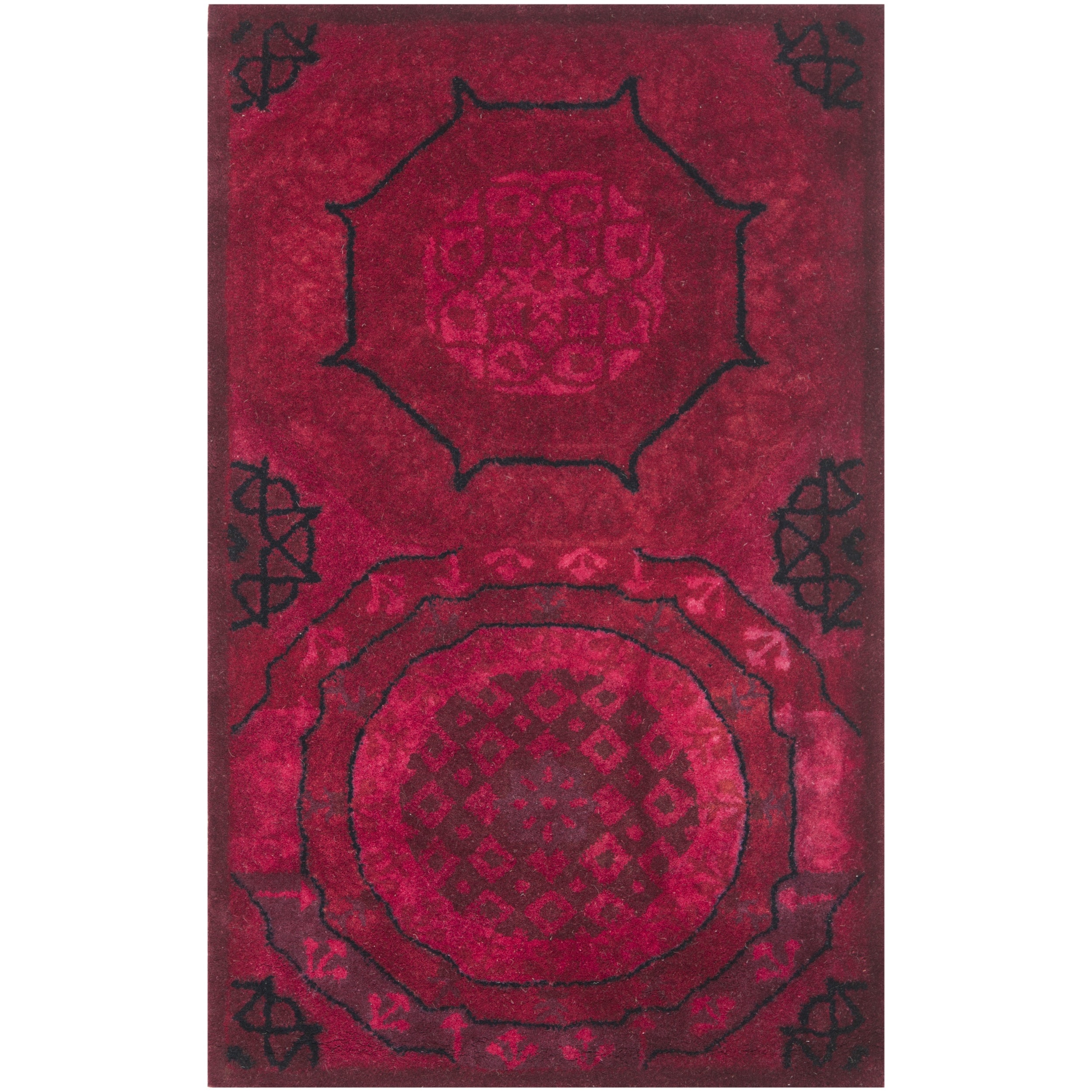 Safavieh Handmade Wyndham Red New Zealand Wool Rug (26 X 4)