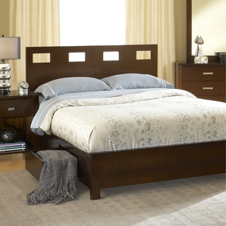 Rectangular Cutout 4-drawer Chocolate Brown Storage Bed