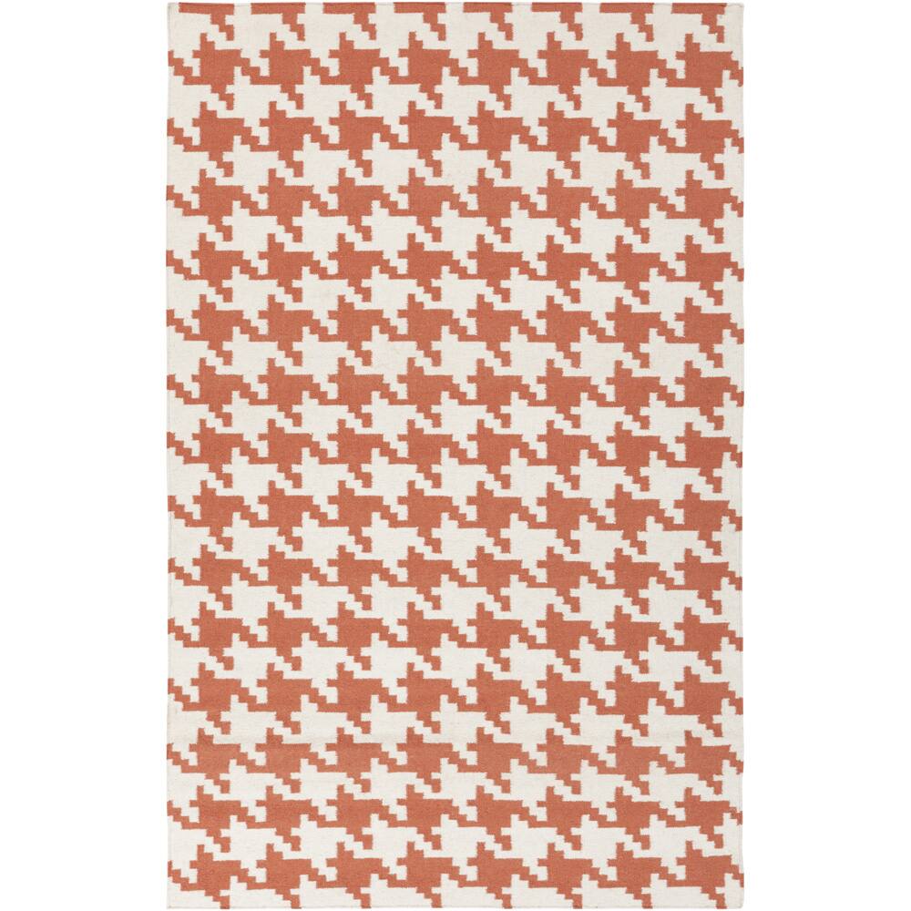 Hand-woven Lacombe Orange Wool Area Rug - 9' x 13'/Surplus