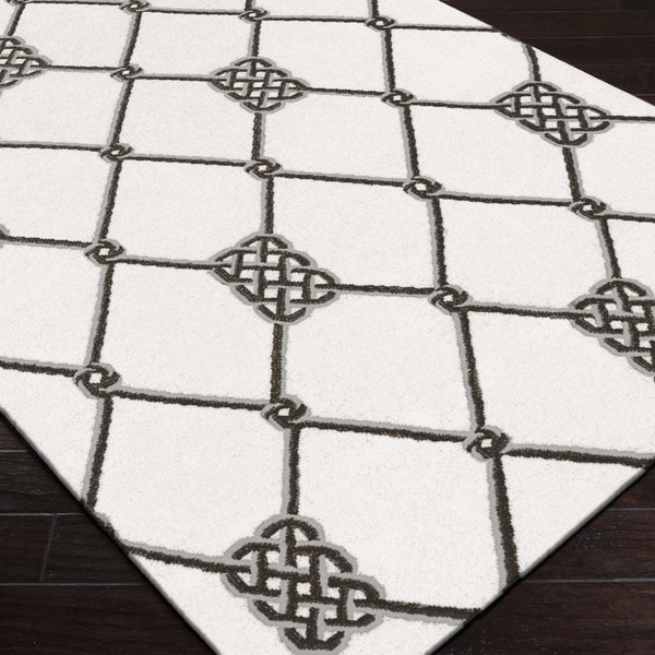 Shop Handwoven Surrey White Wool Area Rug 5' x 8' Free Shipping