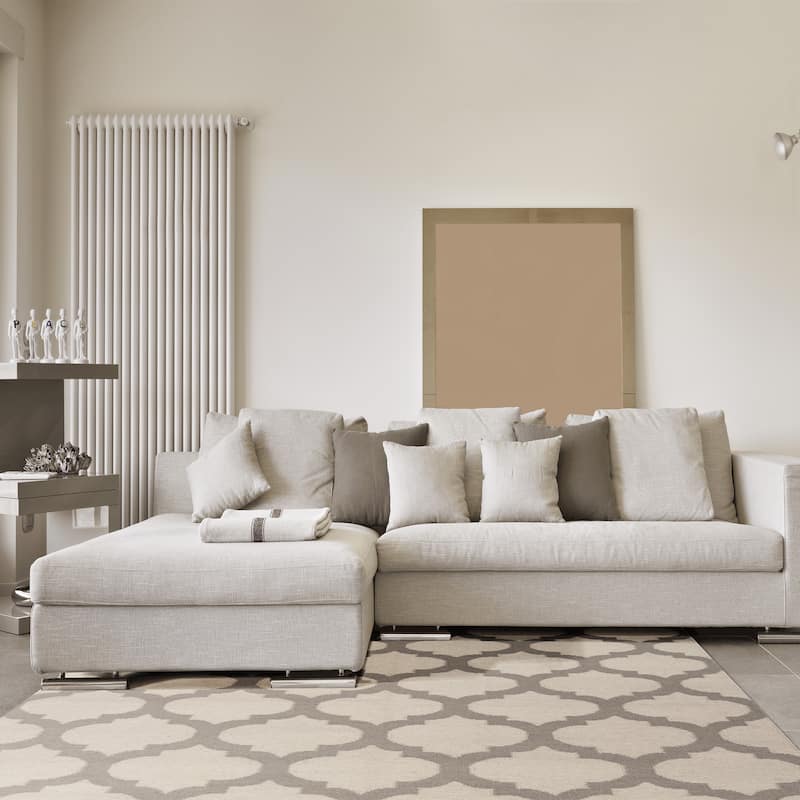 Hand-woven Duncan Ivory Wool Area Rug - 9' x 13'/Surplus