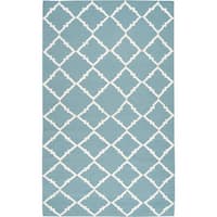 Hand-woven Thompson Green Wool Area Rug - 3'6