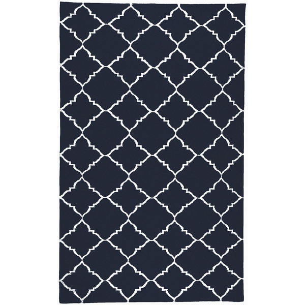 Hand-woven Winkler Blue Wool Area Rug - 8' x 11'