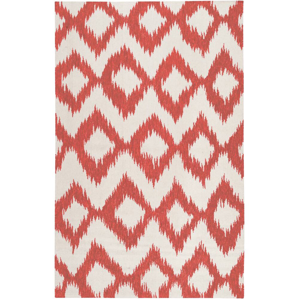 Hand-woven Quesnel Red Wool Area Rug - 9' x 13'