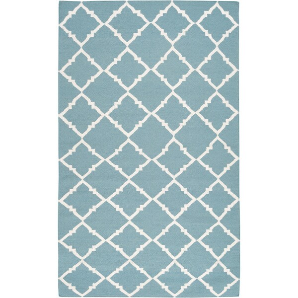 Hand-woven Thompson Green Wool Area Rug - 9' x 13'