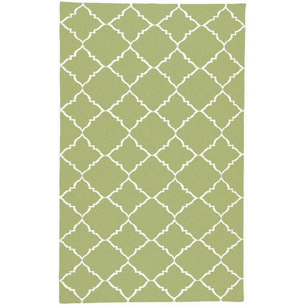 Hand woven Winnipeg Green Wool Rug (9' x 13') 7x9   10x14 Rugs