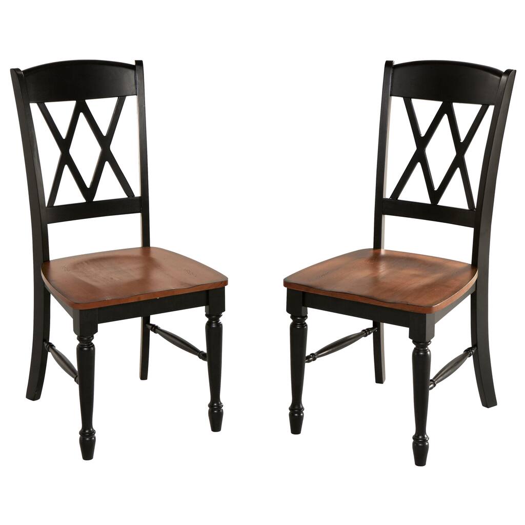 Monarch Double X-back Dining Chairs (Set of 2) by Home Styles