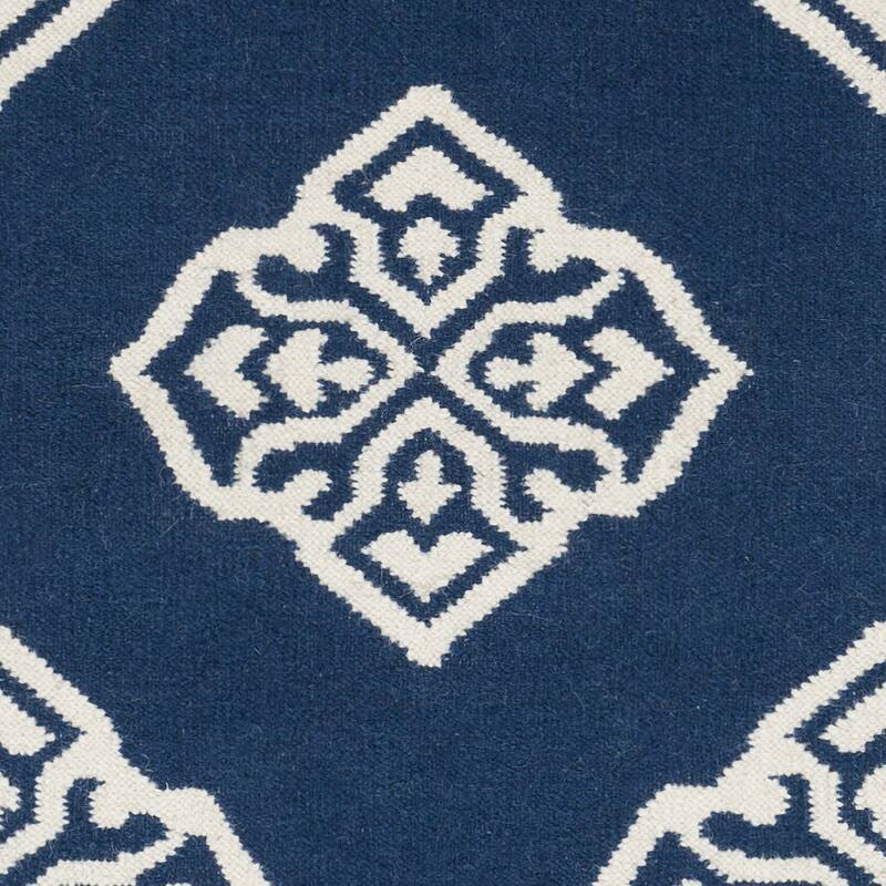 Hand-woven Almere Blue Wool Area Rug - 8' x 11'/Surplus