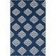 preview thumbnail 1 of 5, Hand-woven Almere Blue Wool Area Rug - 2' x 3' Azure - 2' x 3' - Rectangle