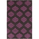 preview thumbnail 1 of 4, Hand-woven Stencil Berry Raspberry Wool Area Rug - 5' x 8' Bright Pink - 5' x 8' - Rectangle