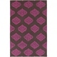 preview thumbnail 2 of 4, Hand-woven Stencil Berry Raspberry Wool Area Rug - 5' x 8'
