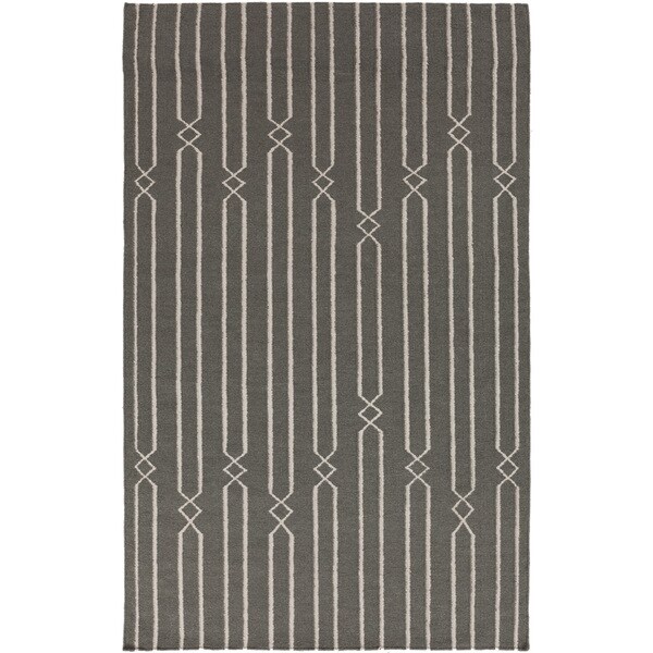 Hand-woven Lelystad Grey Wool Area Rug - 8' x 11'