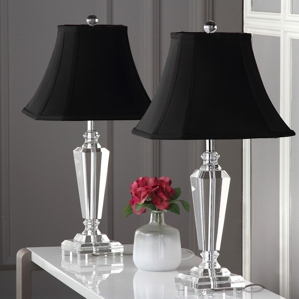 Safavieh Lighting 25-inch Lilly Crystal Table Lamp (Set of 2) - 13"x13"x24.5"