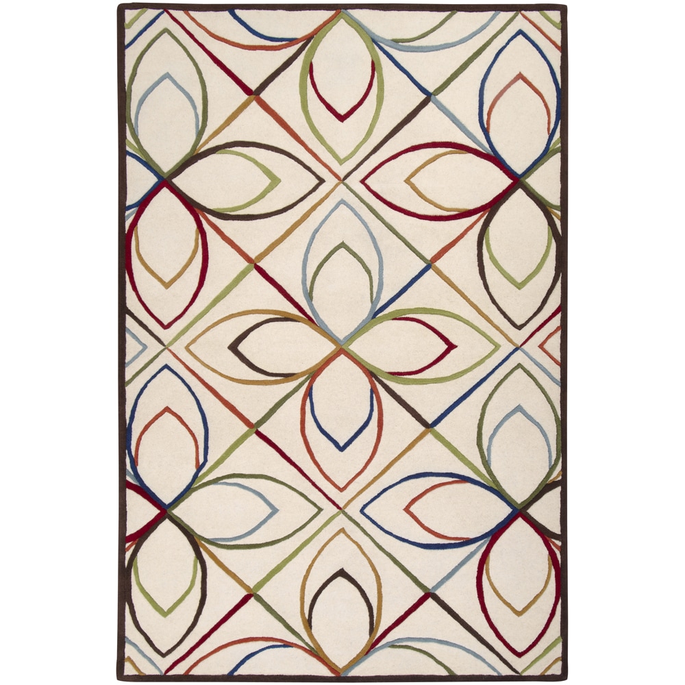 Hand tufted Arnhem Ivory Geometric Wool Rug (2 X 3)