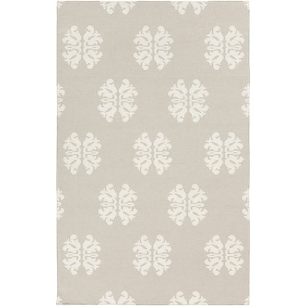 Hand Woven Stencil Beige Beige Wool Rug 3 6 X 5 6 Overstock 7638095