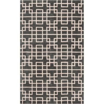 Hand-tufted Sittard Grey Geometric Wool Area Rug - 3'3