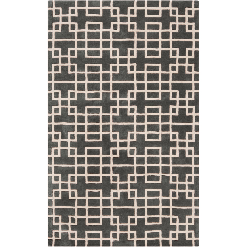 Hand tufted Sittard Grey Geometric Wool Rug (5 X 8)