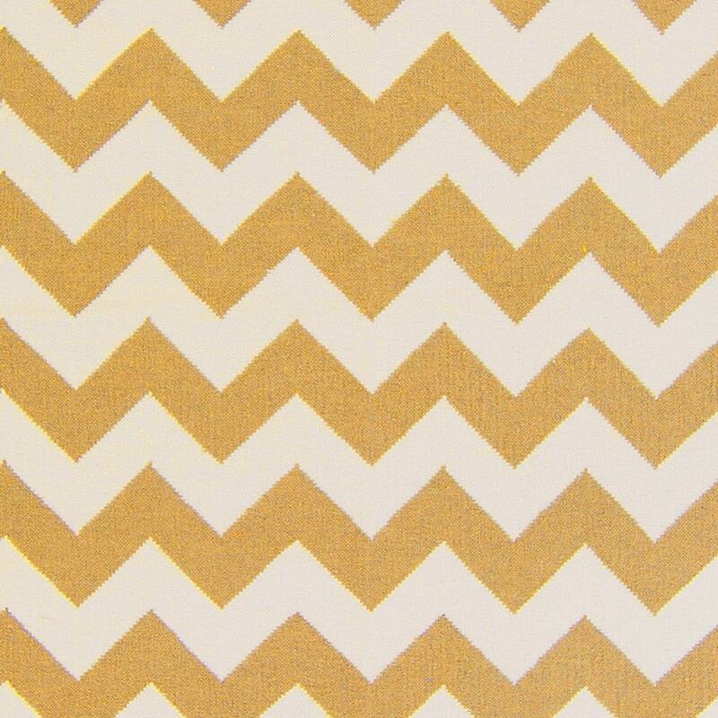 Hand-woven SandyChevron Golden Yellow Wool Area Rug - 8' x 11'/Surplus