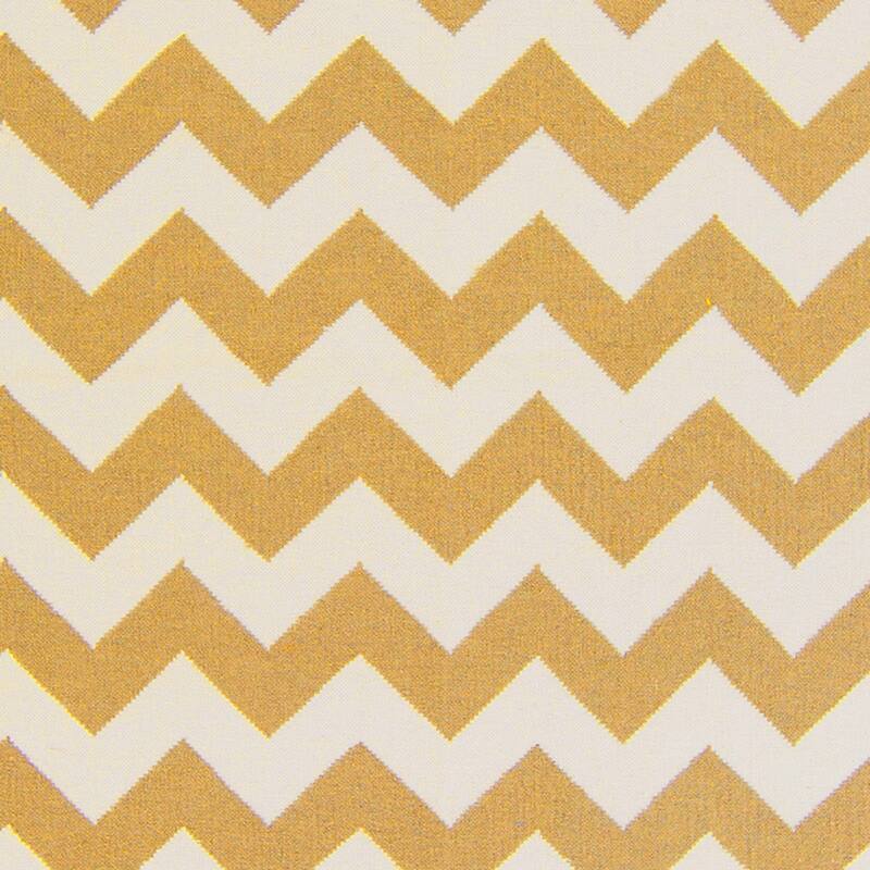 Hand-woven SandyChevron Golden Yellow Wool Area Rug - 8' x 11'/Surplus