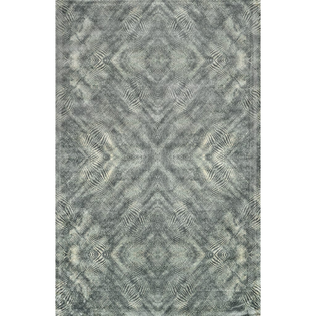 Alexander Home Natalie Abstract Distressed Mist Area Rug