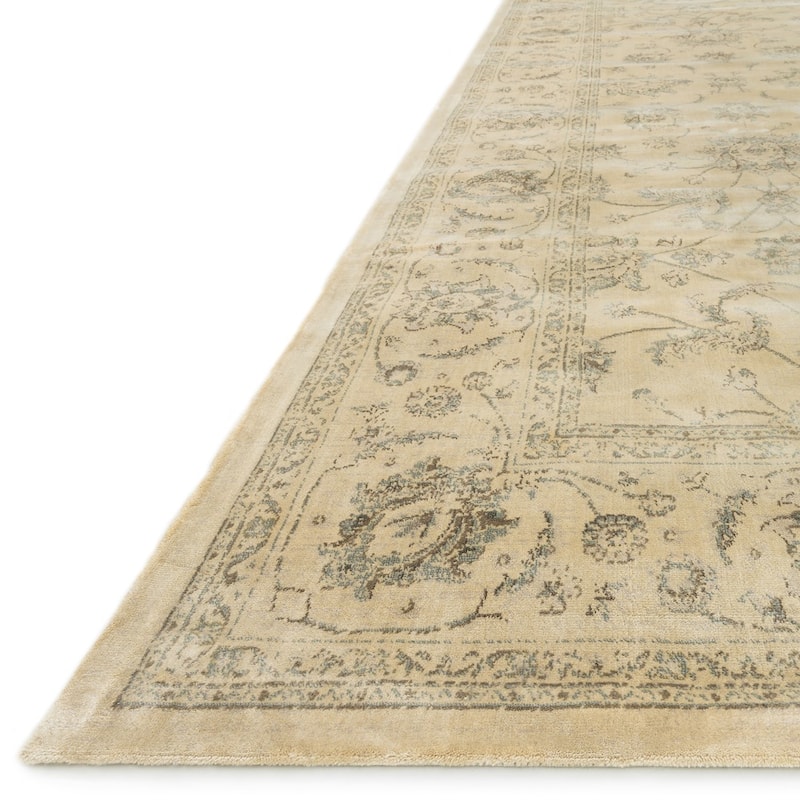 Alexander Home Natalie Traditional Distressed Coffee Floral Rug