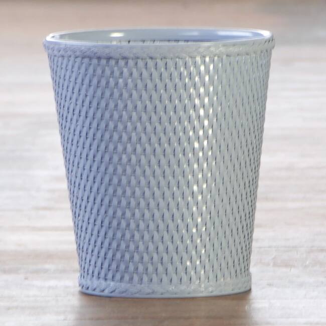 Carter Serene Blue Round Wastebasket
