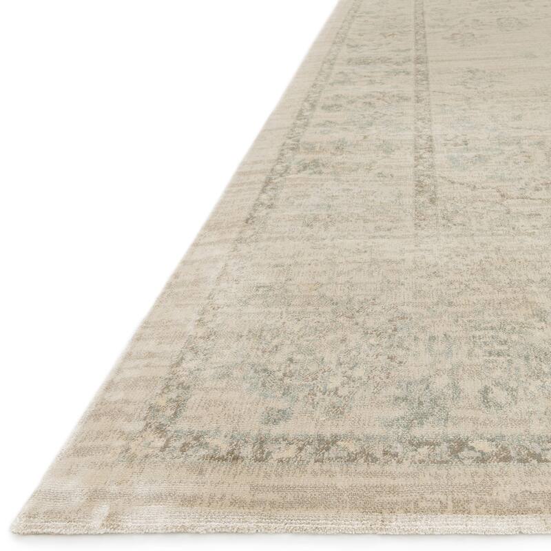 Alexander Home Natalie Traditional Distressed Floral Medallion Rug