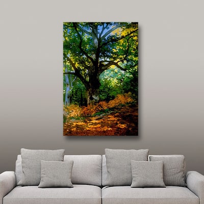 Claude Monet 'Bodmer Oak at Fountainbleau Forest' Gallery Wrapped Canvas