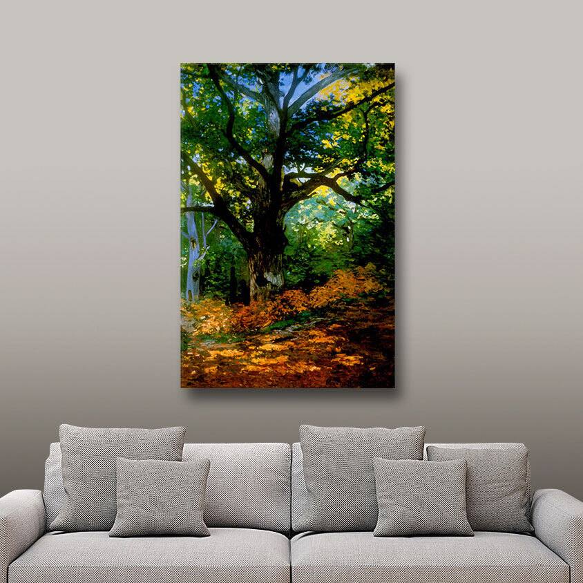 Claude Monet 'Bodmer Oak at Fountainbleau Forest' Gallery Wrapped Canvas