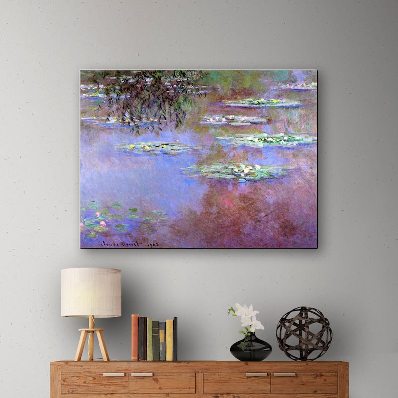 Claude Monet 'Sea Roses II' Gallery Wrapped Canvas - 8x10