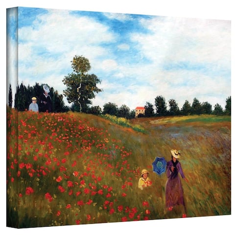Claude Monet 'Red Poppies at Argenteuil' Gallery Wrapped Canvas