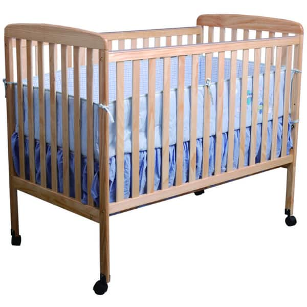 Shop K B Natural Finish Wood Baby Crib Overstock 7640030