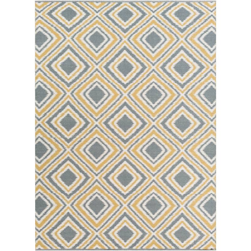 Hand-woven Tioga Gold Wool Area Rug - 8' x 11'
