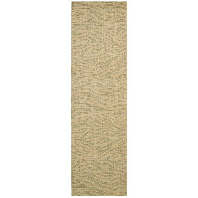 Nourison Cosmopolitan Area Rug - 2'3" x 8' Runner - Beige/Green - Runner/Rectangle