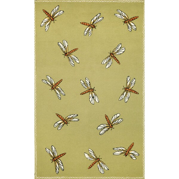 Shop Summer Dragonfly Outdoor Rug (5' x 7'6) Free Shipping Today