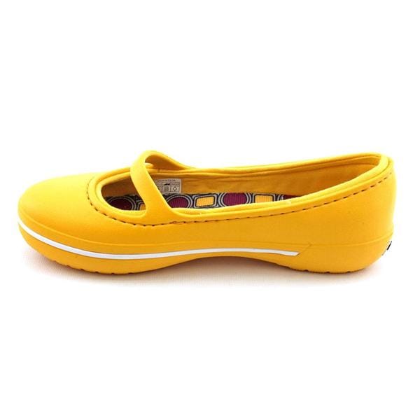 yellow winter crocs