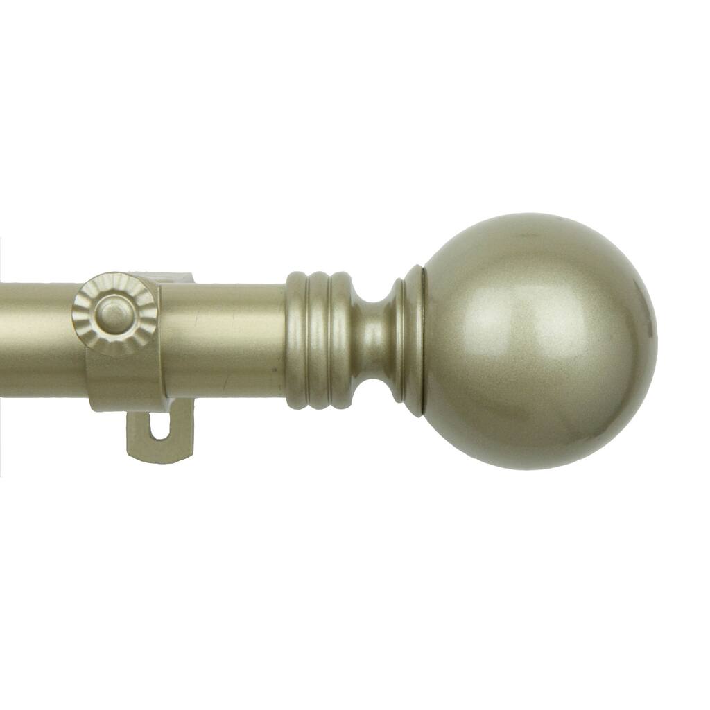 InStyleDesign Gold Sphere Adjustable Curtain Rod Set