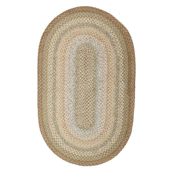 Bedrock Cotton Braided Rug (6' x 9' Oval) 5x8   6x9 Rugs