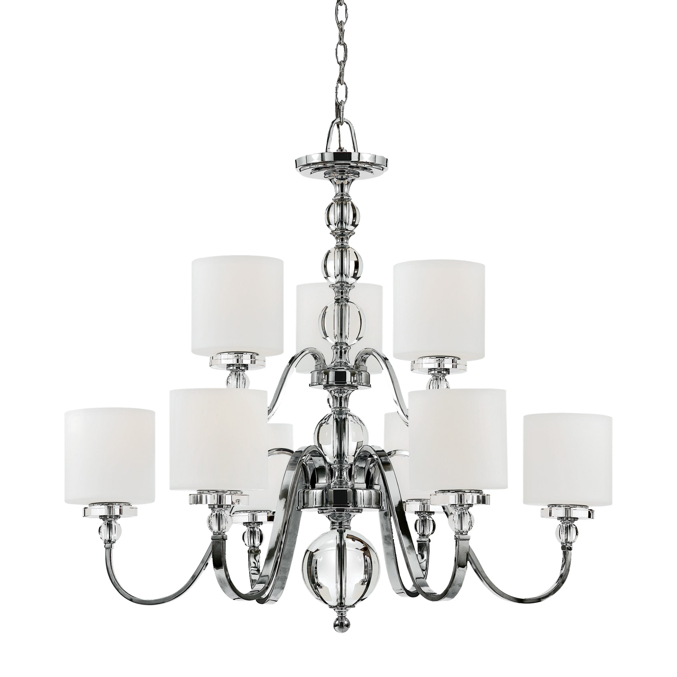 Strick & Bolton McLean 2-tier Chandelier (Polished Chrome) - Chandeliers For Bedrooms by Overstock.com