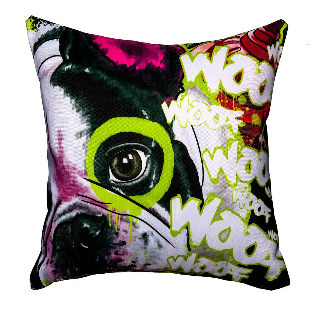 Maxwell Dickson French Dog Throw Pillow