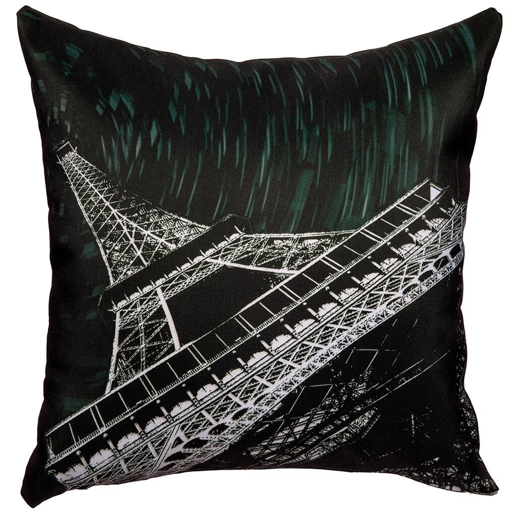Maxwell Dickson Starry Night Paris Throw Pillow