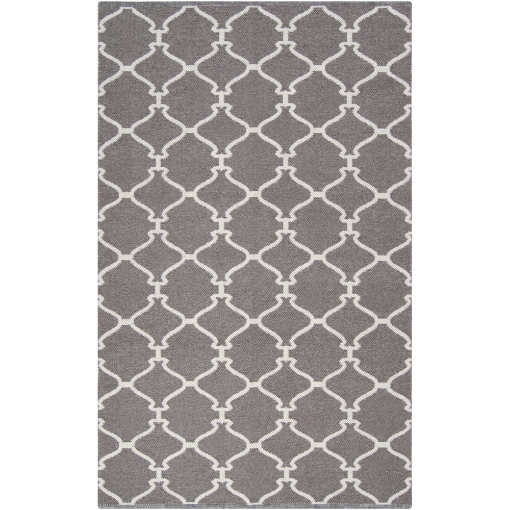 Hand woven Dove Grey Brown Wool Rug (8 X 11)