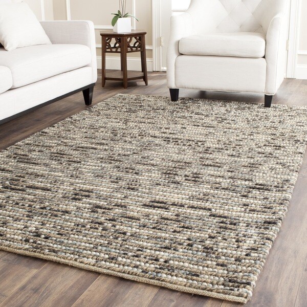 Hand knotted Vegetable Dye Chunky Grey Blue Hemp Rug (3' x 5') Safavieh 3x5   4x6 Rugs